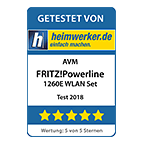 Top marks for the FRITZ!Powerline 1260E WLAN Set