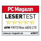 FRITZ!Box 6820 LTE: 5 stars in readers' choice test