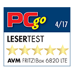 FRITZ!Box 6820 LTE: grade 1.8 in readers' choice test by PCgo!