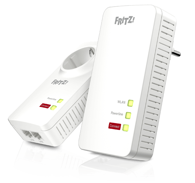 AVM FRITZ!Powerline 1260E Single-Adapter (1.200 MBit/s, point d'accès WLAN,  idéal pour le streaming de médias ou les connexions NAS, version allemande)  Blanc : : Informatique